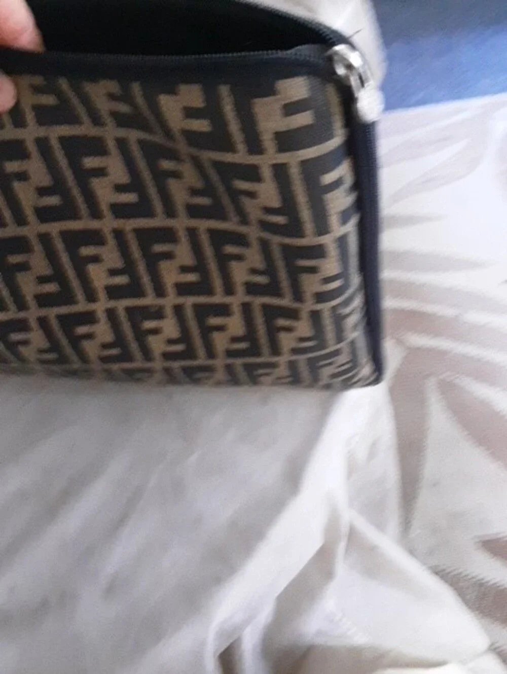 Fendi Tan & Brown Monogram Laptop Sleeve